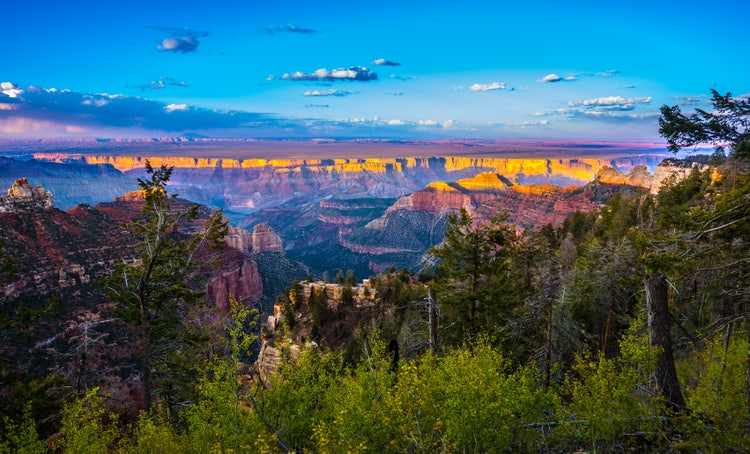 Grand Canyon North Rim Beautiful Sunset Sky